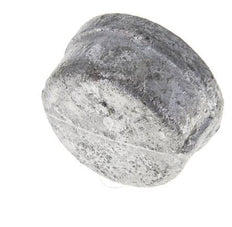 Rp 1 1/4'' Zinc plated Cast iron End cap Round 25 Bar [2 Pieces]