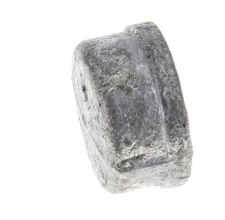 Rp 1 1/4'' Zinc plated Cast iron End cap Round 25 Bar [2 Pieces]