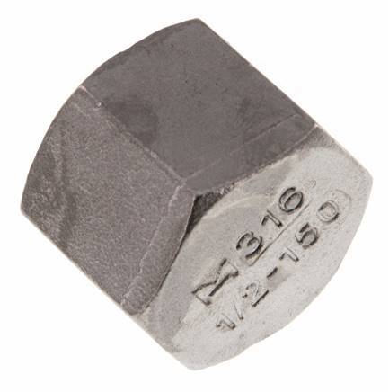 Rp 1/2'' Stainless steel End cap 16 Bar [2 Pieces]