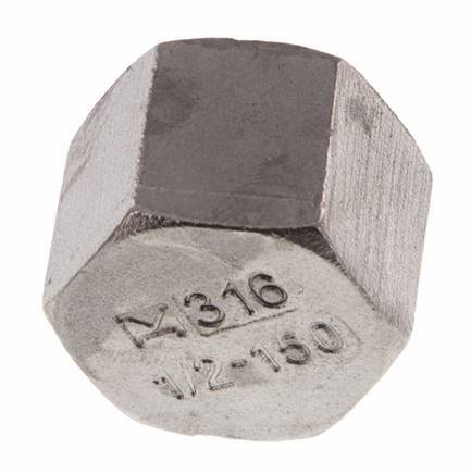 Rp 1/2'' Stainless steel End cap 16 Bar [2 Pieces]