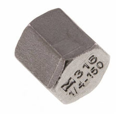 Rp 1/4'' Stainless steel End cap 16 Bar [2 Pieces]