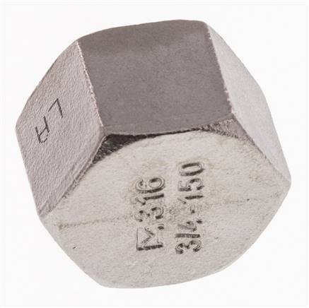 3/4'' NPT Stainless steel End cap 16 Bar