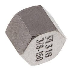 Rp 3/8'' Stainless steel End cap 16 Bar [2 Pieces]