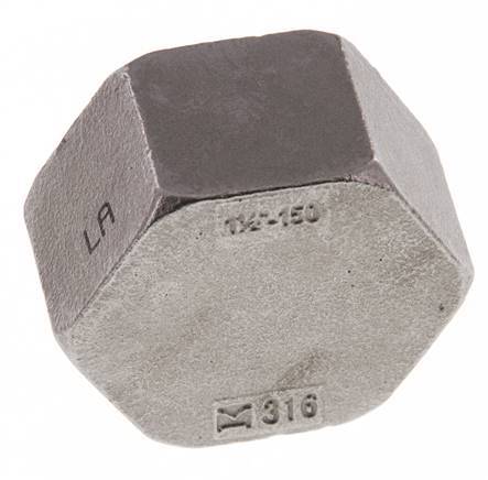 Rp 1 1/2'' Stainless steel End cap 16 Bar