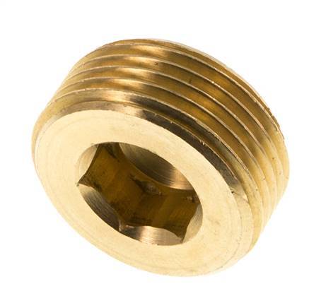 3/4'' Brass Closing plug with Inner Hex without collar 16 Bar [2 Pieces]