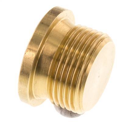 G 1'' Brass Closing plug with Inner Hex 16 Bar