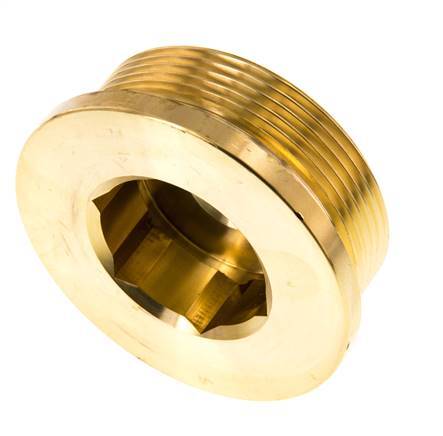 G 2'' Brass Closing plug with Inner Hex 16 Bar