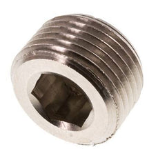 3/8'' Nickel plated Brass Closing plug with Inner Hex without collar 16 Bar [10 Pieces]