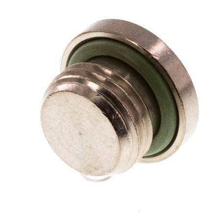 G 1/4'' Nickel plated Brass Closing plug with Inner Hex and FKM Seal 16 Bar [5 Pieces]