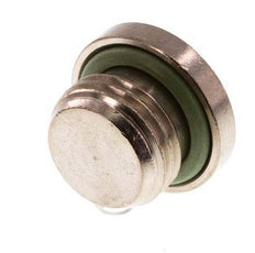 G 1/4'' Nickel plated Brass Closing plug with Inner Hex and FKM Seal 16 Bar [5 Pieces]
