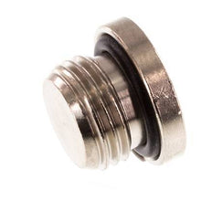G 1/4'' Nickel plated Brass Closing plug with Inner Hex and NBR Seal 16 Bar [5 Pieces]