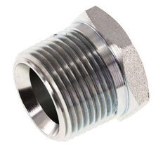 1'' NPT Male Zinc plated Steel Closing plug with Outer Hex 140 Bar