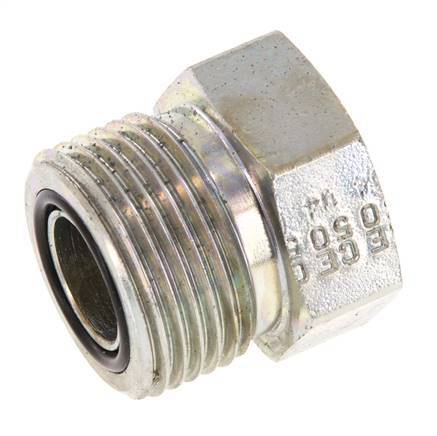 UNS 1''-14 Zinc plated Steel Closing Plug ORFS 400 Bar [2 Pieces]