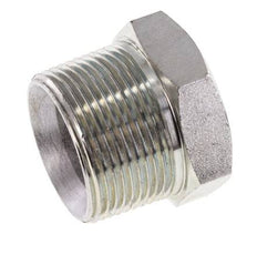 1 1/4'' NPT Male Zinc plated Steel Closing plug with Outer Hex 80 Bar