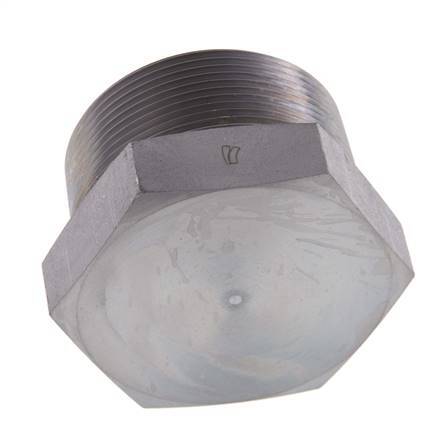2'' NPT Male Zinc plated Steel Closing plug with Outer Hex 70 Bar