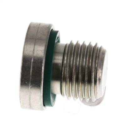 G 1/4'' Male Zinc plated Steel Closing plug with Inner Hex and FKM Seal 400 Bar [5 Pieces]