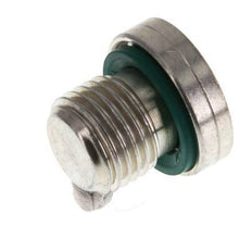 G 1/4'' Male Zinc plated Steel Closing plug with Inner Hex and FKM Seal 400 Bar [5 Pieces]