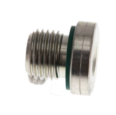 G 1/4'' Male Zinc plated Steel Closing plug with Inner Hex and FKM Seal 400 Bar [5 Pieces]