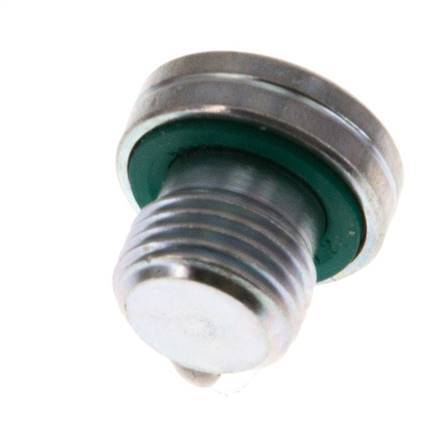 G 1/8'' Male Zinc plated Steel Closing plug with Inner Hex and FKM Seal 400 Bar [5 Pieces]