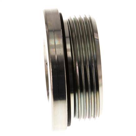 G 1 1/2'' Male Zinc plated Steel Closing plug with Inner Hex and NBR seal 250 Bar