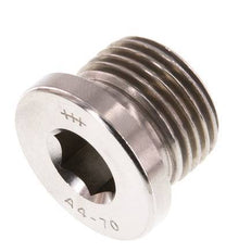 G 1/2'' Stainless steel Closing plug with Inner Hex 40 Bar