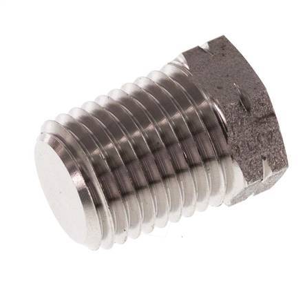 1/4'' NPT Male Stainless steel Closing plug with Outer Hex 275 Bar