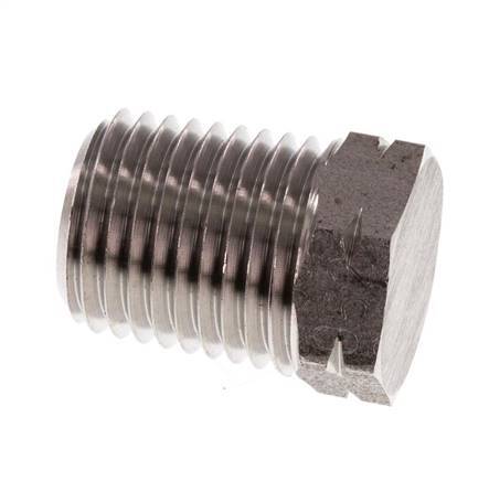 1/4'' NPT Male Stainless steel Closing plug with Outer Hex 275 Bar