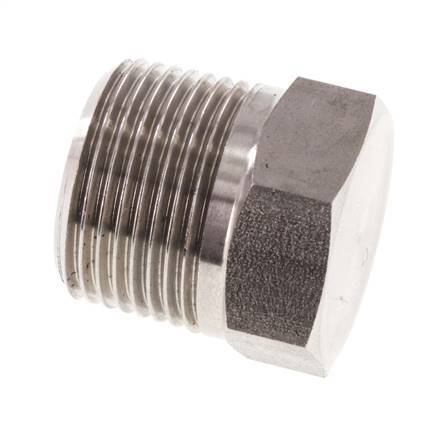 3/4'' NPT Male Stainless steel Closing plug with Outer Hex 170 Bar