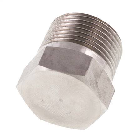 3/4'' NPT Male Stainless steel Closing plug with Outer Hex 170 Bar