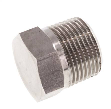 3/4'' NPT Male Stainless steel Closing plug with Outer Hex 170 Bar