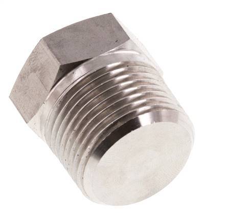 3/4'' NPT Male Stainless steel Closing plug with Outer Hex 170 Bar