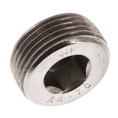 3/4'' Stainless steel Closing plug with Inner Hex without collar 40 Bar
