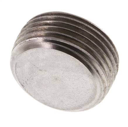 3/4'' Stainless steel Closing plug with Inner Hex without collar 40 Bar