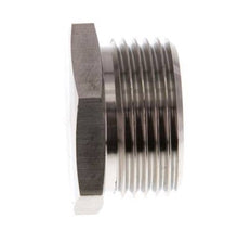 G 1'' Stainless steel Closing plug with Outer Hex 40 Bar