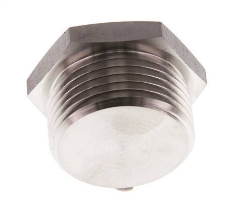G 1'' Stainless steel Closing plug with Outer Hex 40 Bar