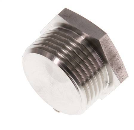 G 1'' Stainless steel Closing plug with Outer Hex 40 Bar