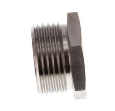G 1'' Stainless steel Closing plug with Outer Hex 40 Bar