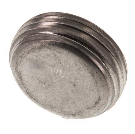 1'' Stainless steel Closing plug with Inner Hex without collar 40 Bar