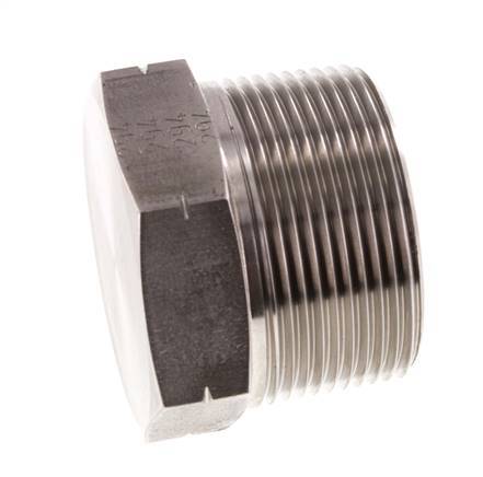 1 1/2'' NPT Male Stainless steel Closing plug with Outer Hex 70 Bar