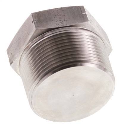 1 1/2'' NPT Male Stainless steel Closing plug with Outer Hex 70 Bar