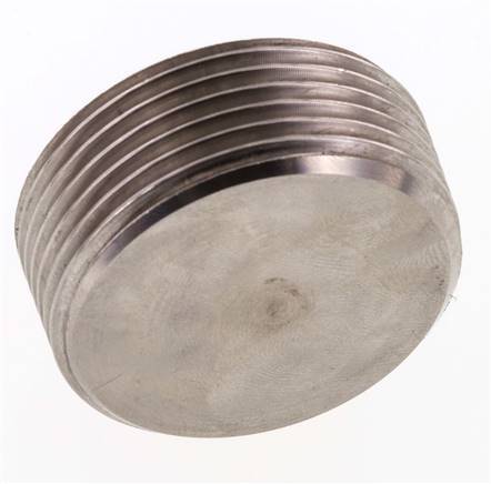 1 1/4'' Stainless steel Closing plug with Inner Hex without collar 40 Bar