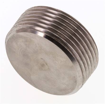1 1/4'' Stainless steel Closing plug with Inner Hex without collar 40 Bar