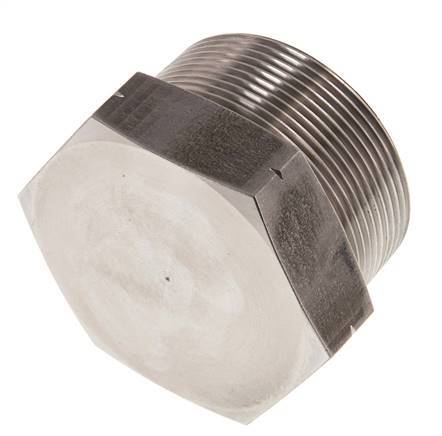2'' NPT Male Stainless steel Closing plug with Outer Hex 70 Bar