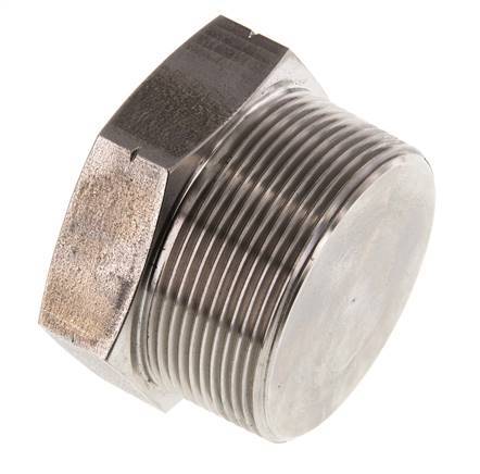 2'' NPT Male Stainless steel Closing plug with Outer Hex 70 Bar