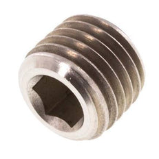 M12x1.5 Stainless steel Closing plug with Inner Hex without collar (conical) 40 Bar