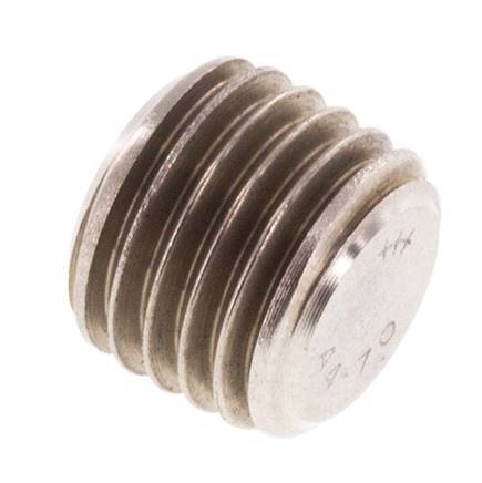 M12x1.5 Stainless steel Closing plug with Inner Hex without collar (conical) 40 Bar