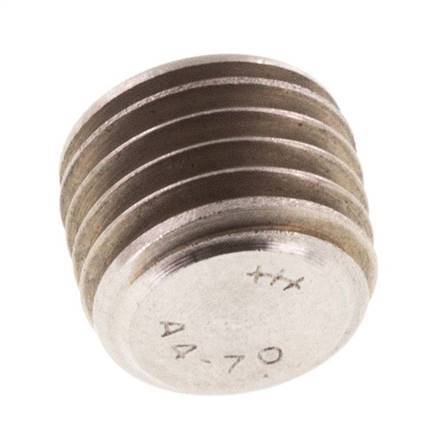 M12x1.5 Stainless steel Closing plug with Inner Hex without collar (conical) 40 Bar