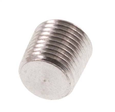 M8x0.75 Stainless steel Closing plug with Inner Hex without collar (conical) 40 Bar