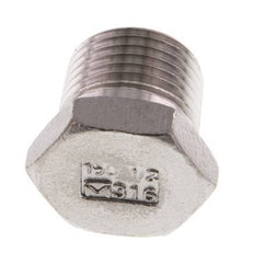1/2'' NPT Male Stainless steel Closing plug with Outer Hex 16 Bar [2 Pieces]
