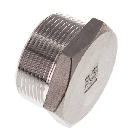 1 1/2'' NPT Male Stainless steel Closing plug with Outer Hex 16 Bar